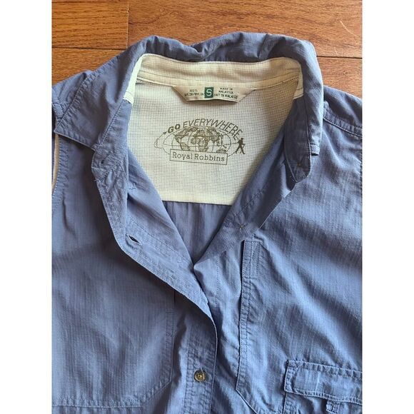 Royal Robbins Sleeveless Outdoor Button up Small Blue - Picture 4 of 8